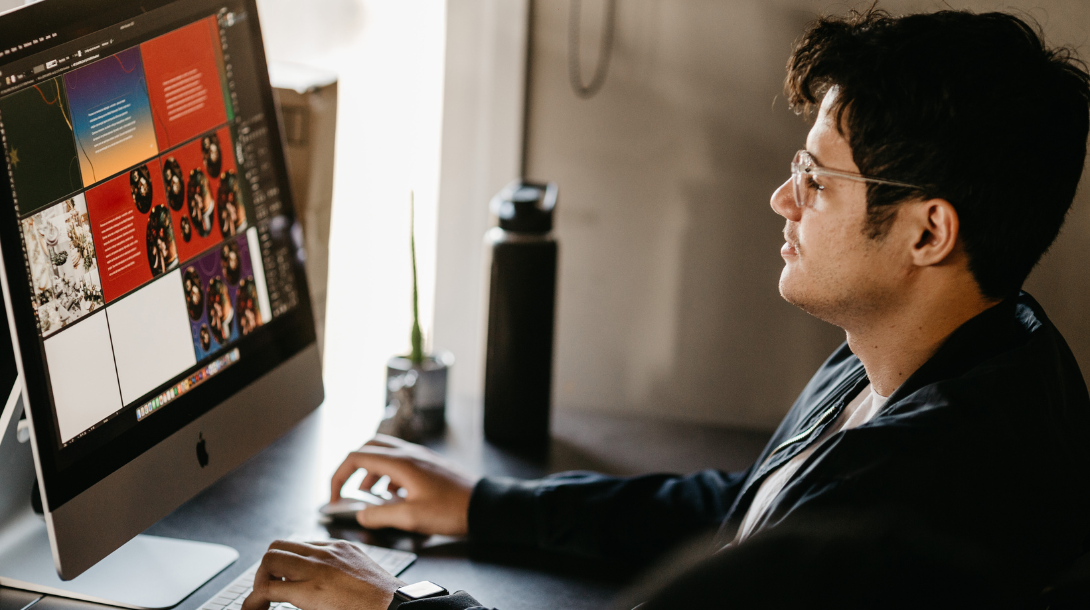 Man working at computer